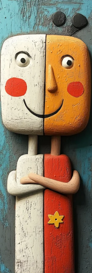 Statue Of Onself In Two Different Minds